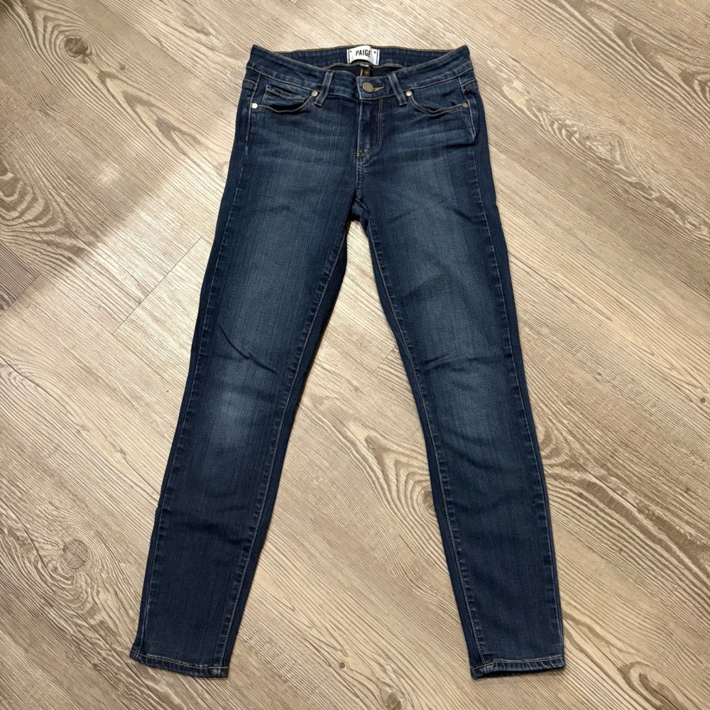 PAIGE Verdugo Ankle Skinny Dark Wash Denim Jeans Women's Size‎ 25